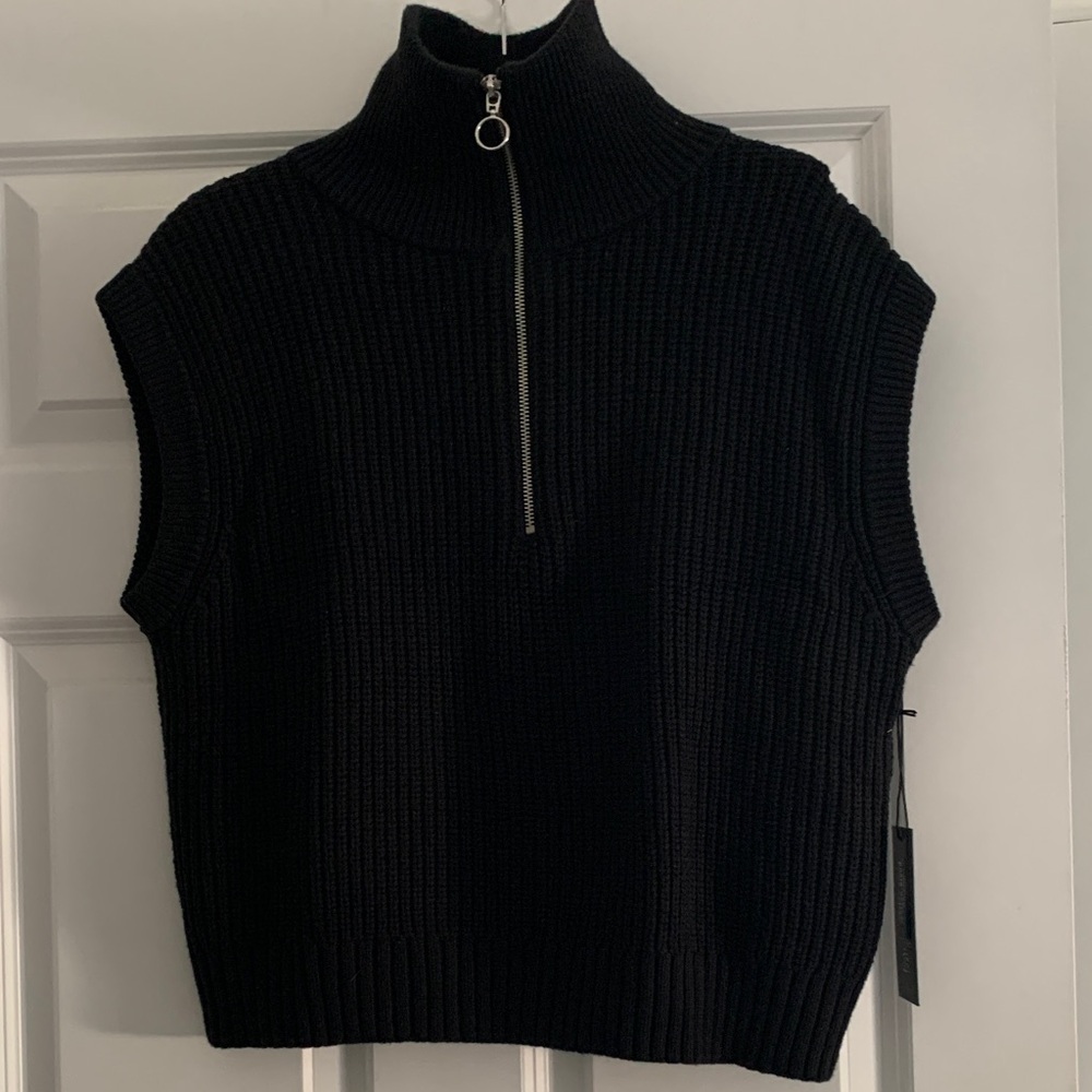 NWT RachelZoe vest size XL. Silver tone zipper.